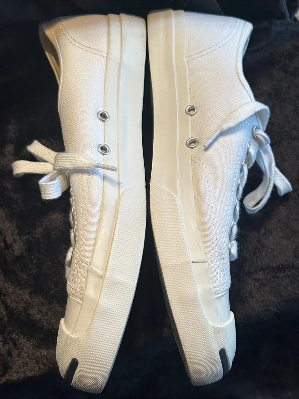 Jack Purcell Converse Women's White Low-Top Canvas Lace-Up Sneakers